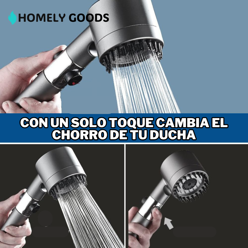 FlowSwitch™ | Cabezal de Ducha 3 en 1